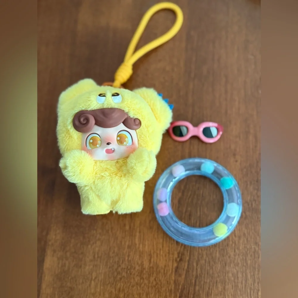 Jotoys Q.Kid Emotional Hairy Monsters Series Plush Bag Clip / charm 